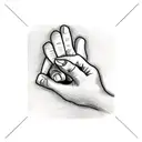 Small line drawing of two hands doing a pinky promise tattoo design idea