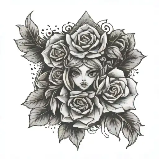silent princess flower the legend of zelda tattoo design idea