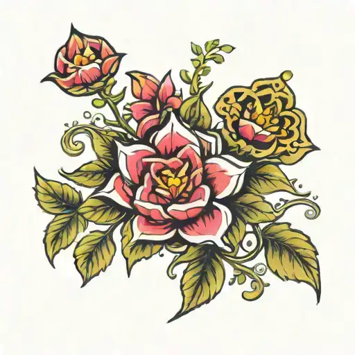 silent princess flower the legend of zelda tattoo design idea