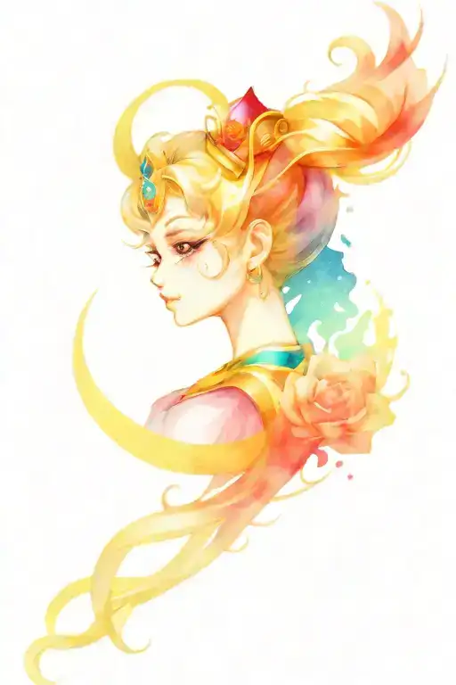 castle tiara sailor moon tattoo design idea