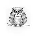owl white clock tattoo design idea