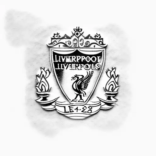 Liverpool logo with heart tattoo design idea