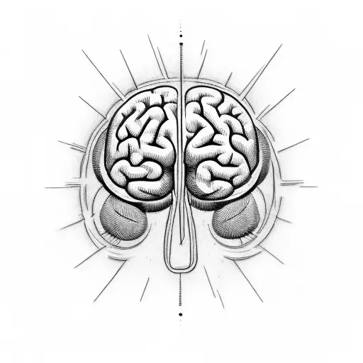 brain missing pineal gland tattoo design idea