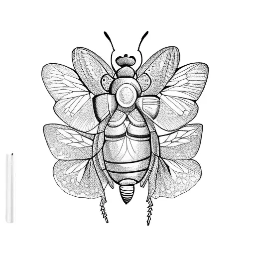 nature, moths, bees, butterflies, dragonflies, flowers tattoo design idea