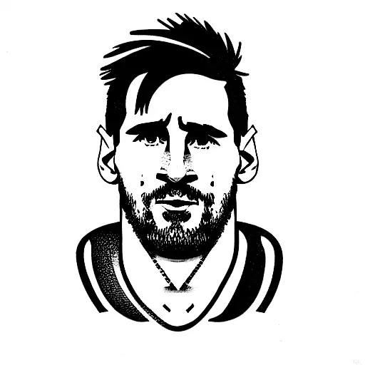 realistic tattoo sketch of a lionel messi face double  Stable Diffusion   OpenArt