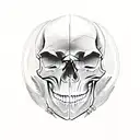 skull Native American headdress  tattoo design idea