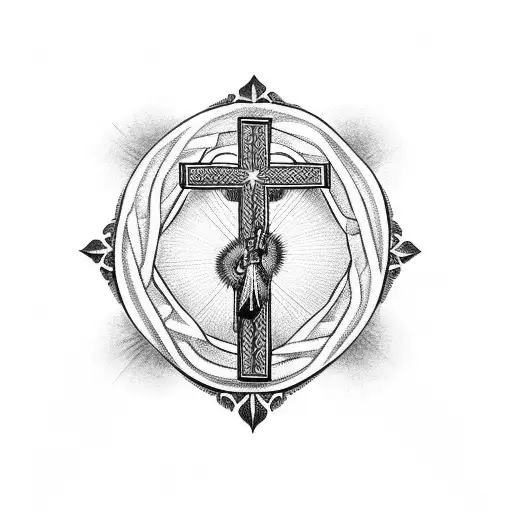 orthodox Cross tattoo design idea