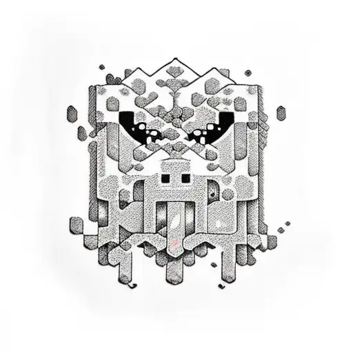 Minecraft Creeper  tattoo design idea