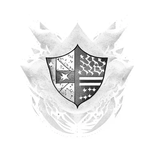 puerto rican flag with waterfall  tattoo design idea