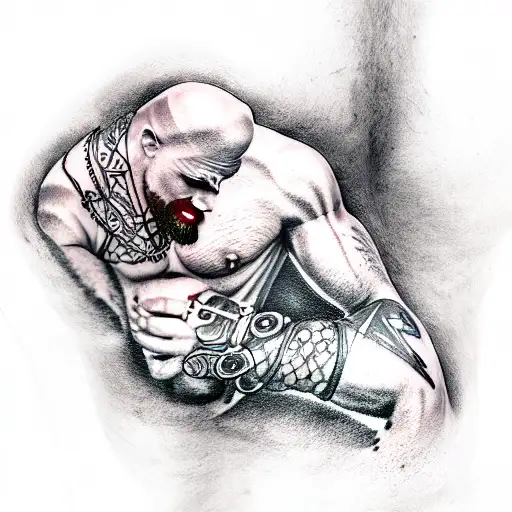 Kratos and bdsm tattoo design idea