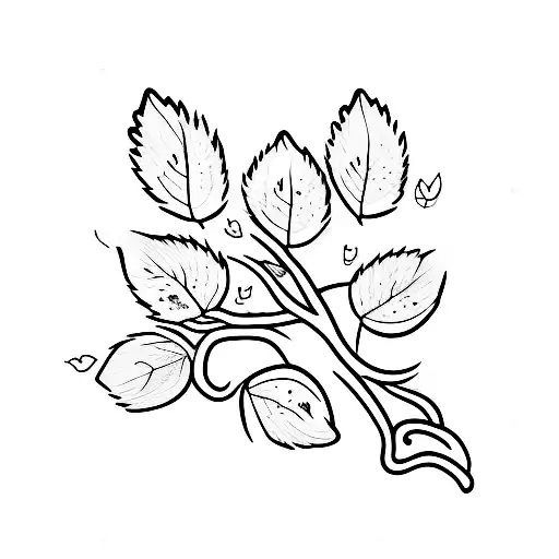 mint leaf  dog paw  tattoo design idea