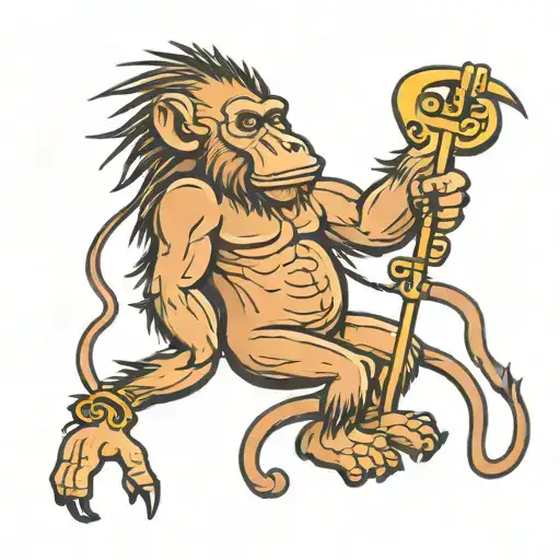 Baboon tattoo design idea
