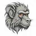 Baboon tattoo design idea