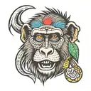 Baboon tattoo design idea
