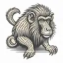 Baboon tattoo design idea