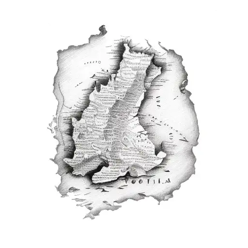 A sketch-style tattoo combining the maps of Argentina and Italy, symbolizing the journey of an Italian immigrant tattoo design idea