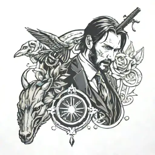 John Wick Blood Coin tattoo design idea
