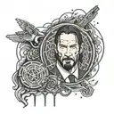 John Wick Blood Coin tattoo design idea