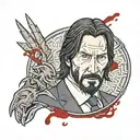 John Wick Blood Coin tattoo design idea