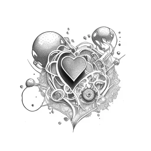 heartbreak to love tattoo design idea