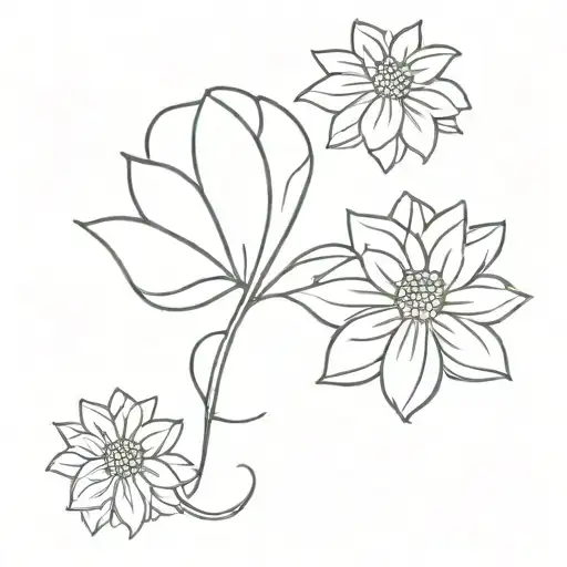 lungs but in one lung there is a dahlia tattoo design idea