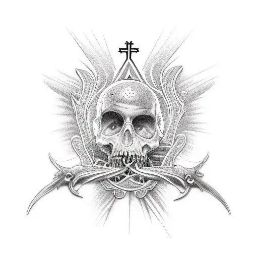catholic / gothic church tattoo design idea