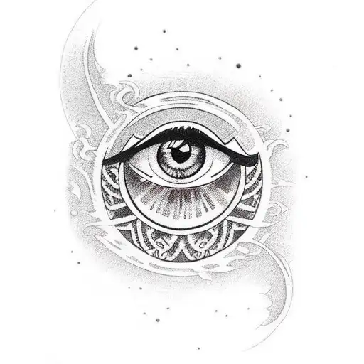 Evil Eye tattoo design idea