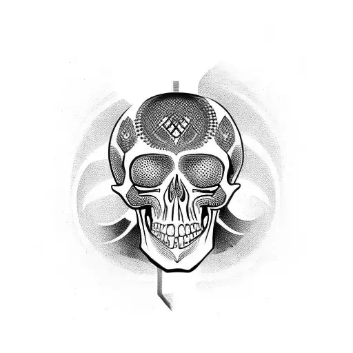 gothic skull tattoo design idea
