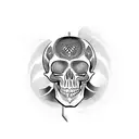 gothic skull tattoo design idea