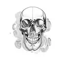 gothic skull tattoo design idea