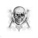 gothic skull tattoo design idea