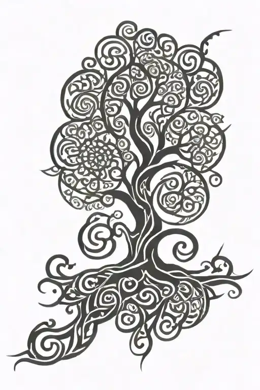 Celtic tree of life tattoo design idea