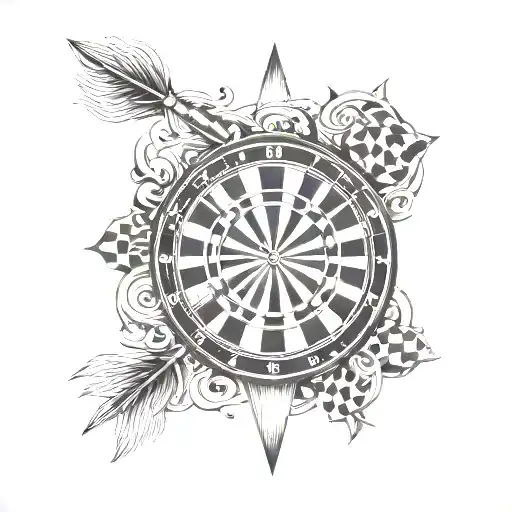 darts themed tattoo tattoo design idea