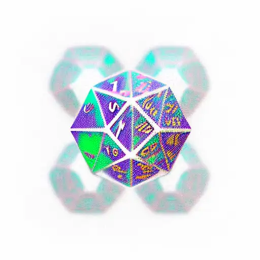 Spotted Hyena 20 sided dice tattoo design idea