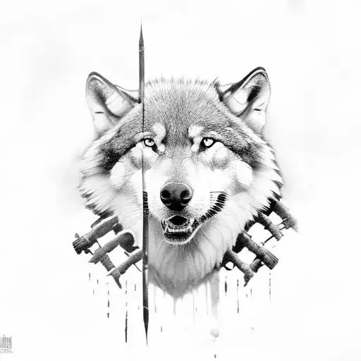 Black and White. above julius caesar. under the coliseum. under the coliseum the she-wolf with romulus and oar  tattoo design idea