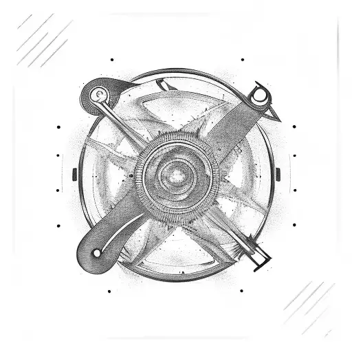 A movie reel intertwined with a winding road and a speedometer tattoo design idea