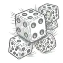 take the risk to beat the odds with dice tattoo design idea