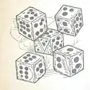 take the risk to beat the odds with dice tattoo design idea