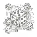 take the risk to beat the odds with dice tattoo design idea