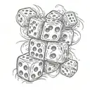 take the risk to beat the odds with dice tattoo design idea