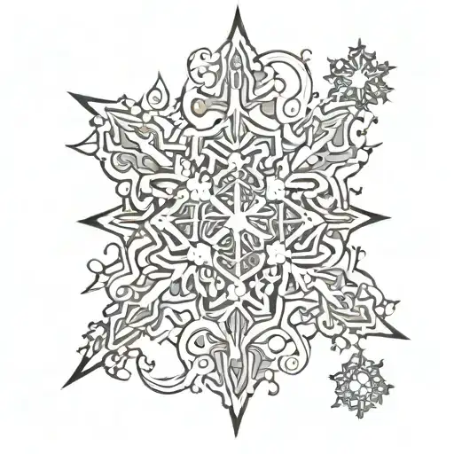 snow flake with Alex tattoo design idea