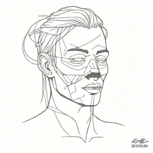 rip brother on skimask tattoo design idea