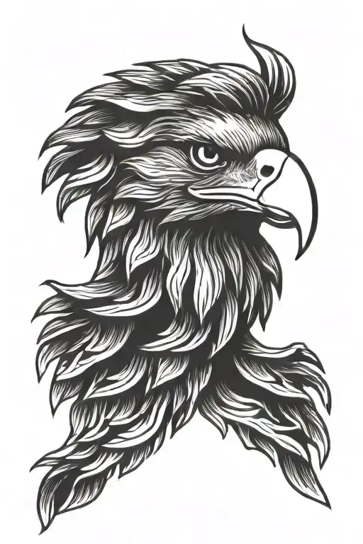 eagle head tattoo design idea