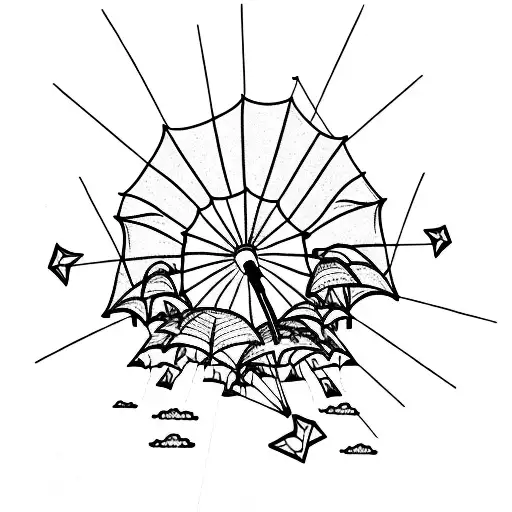 Bring me the Horizon in an umbrella tattoo design idea