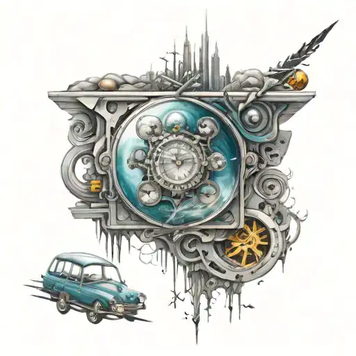 Quantum mechanics tattoo design idea
