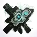 Quantum entanglement tattoo design idea