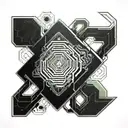 Quantum entanglement tattoo design idea