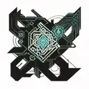 Quantum entanglement tattoo design idea