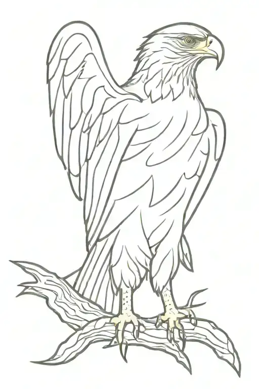 golden eagle tattoo design idea