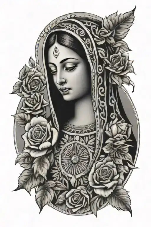 virgin of guadalupe tattoo design idea